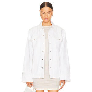 GRLFRND White rip Jessie Body Drill Shirt Jacket oversized NWT Size S $375msrp